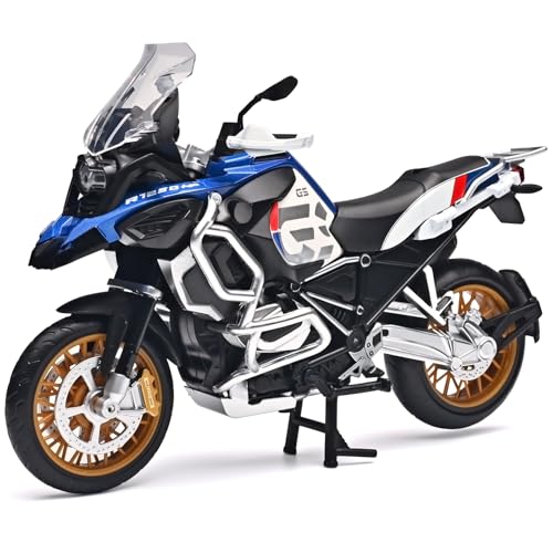 RZAPE Diecast Motorcycle Model Kit 112 Scale R1250 GS ADV Model MotorcyclesKids Motorcycles Toy Front Wheel Can Be Steered Left and RightMotorcycle Toys for Kids 35Blue - Image 1