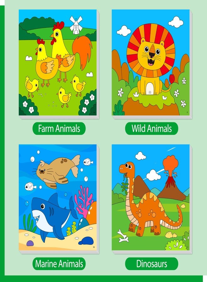 Gethelud Coloring Activity Book, 50 Cute Coloring Pages with 200 Stickers, Dinosaur Farm/Marine/Wild Animal Scenes for Kids Relaxation, Comfy Day, Cozy Hygge Moment (8.3” x 8.3”) - Image 4