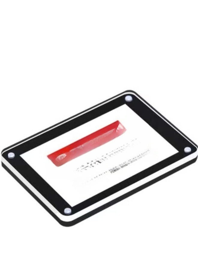 Eckek Eckek  5 Pack Acrylic Label Holder Price Tag Displays Sign Holder with 3M Tape Adhesive Wall Mount Sign Stand  - Image 2