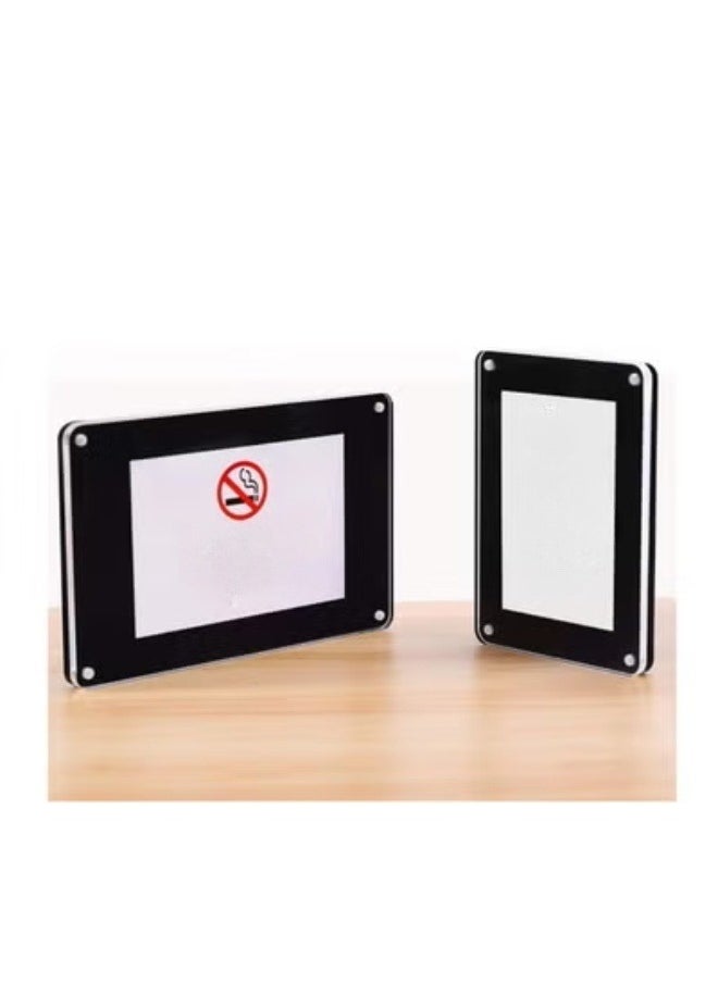 Eckek Eckek  5 Pack Acrylic Label Holder Price Tag Displays Sign Holder with 3M Tape Adhesive Wall Mount Sign Stand  - Image 3