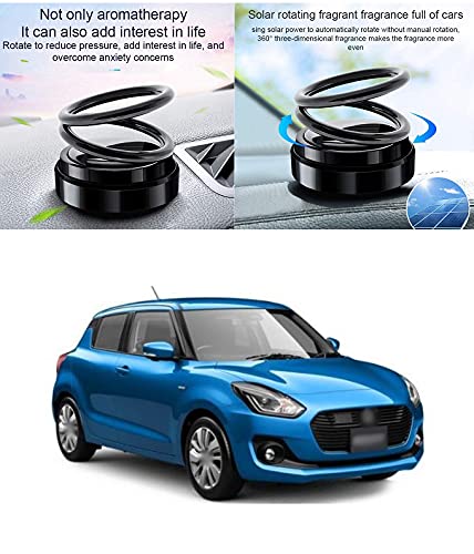PRIKNIK Solar Energy Rotating Car Perfume with Long Lasting Organic Fragrance, Feel-Good Premium Car Air freshener Compatible with M-aruti S-uzuki S-wift - Image 3