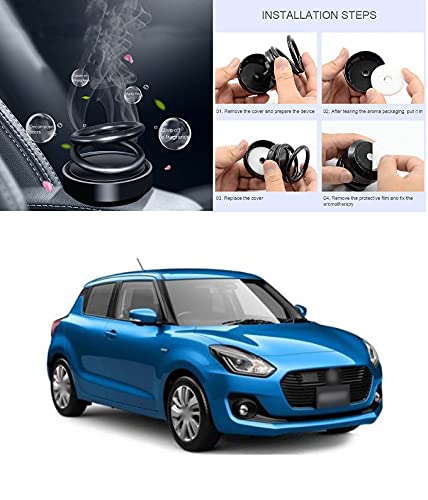 PRIKNIK Solar Energy Rotating Car Perfume with Long Lasting Organic Fragrance, Feel-Good Premium Car Air freshener Compatible with M-aruti S-uzuki S-wift - Image 4