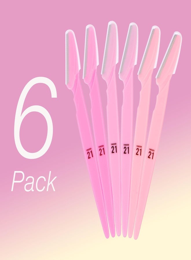 FOREVER 21 6pc Eyebrow Razor Set - Pink Disposable Razors for Eyebrow Maintenance | Hair Removal Tool, Face & Eyebrow Razor - Image 2
