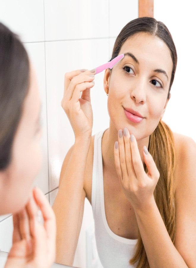 FOREVER 21 6pc Eyebrow Razor Set - Pink Disposable Razors for Eyebrow Maintenance | Hair Removal Tool, Face & Eyebrow Razor - Image 4