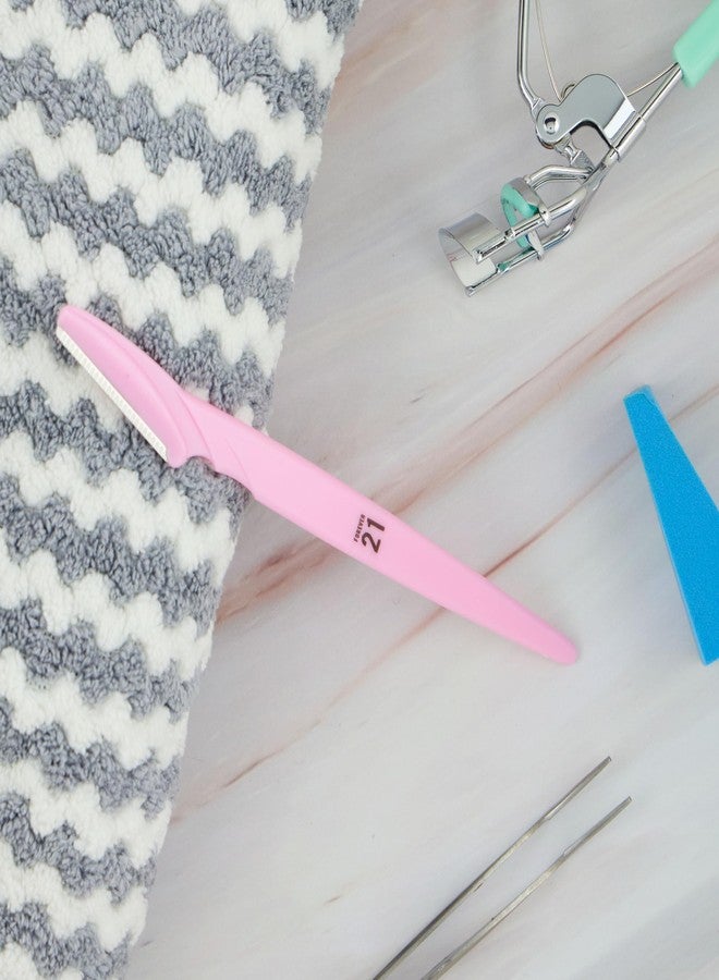 FOREVER 21 6pc Eyebrow Razor Set - Pink Disposable Razors for Eyebrow Maintenance | Hair Removal Tool, Face & Eyebrow Razor - Image 3