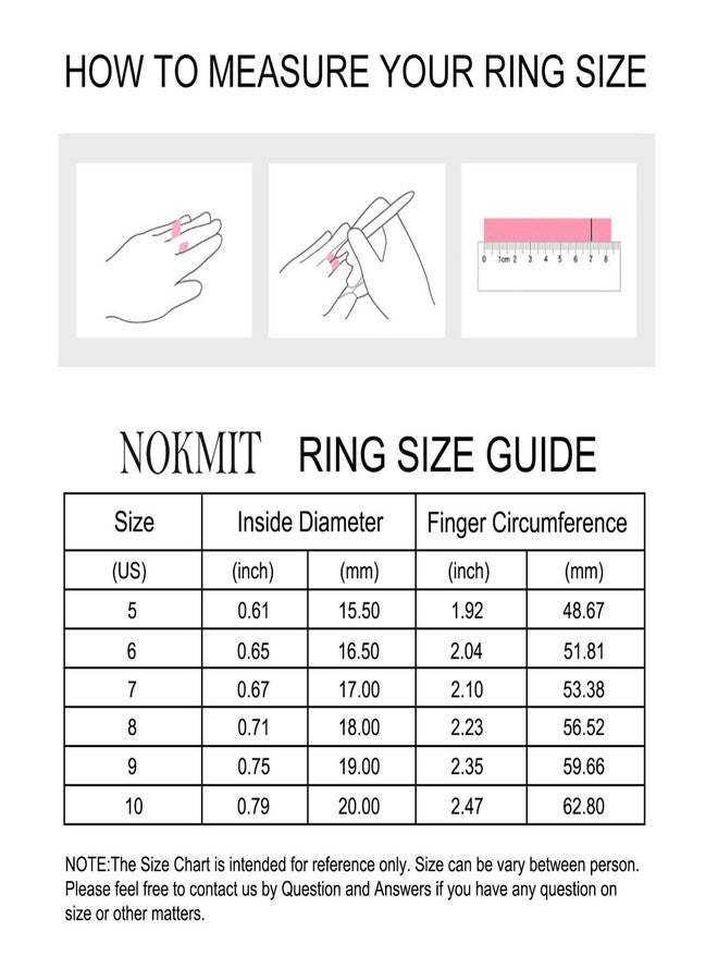 NOKMIT 5mm 14K Gold Filled Rings for Women Dainty Gold Cubic Zirconia Wedding Band Promise Anniversary Thumb Ring Non Tarnish Comfort Fit Size 6 to 10 (Line,8) - Image 5