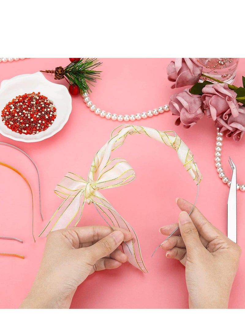 SOLARAE 20 Pieces Metal Thin Silver Gold Headbands Smooth Headband Hair Bands Clasps Tiara DIY Craft Accessories for Women Girls - Image 3