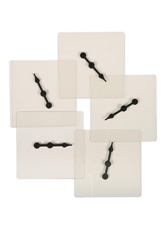 Learning Advantage LEARNING ADVANTAGE Transparent Spinners | Set of 5 | Math Game Spinner | Dry Erase Surface for Multiple Uses  - Image 1
