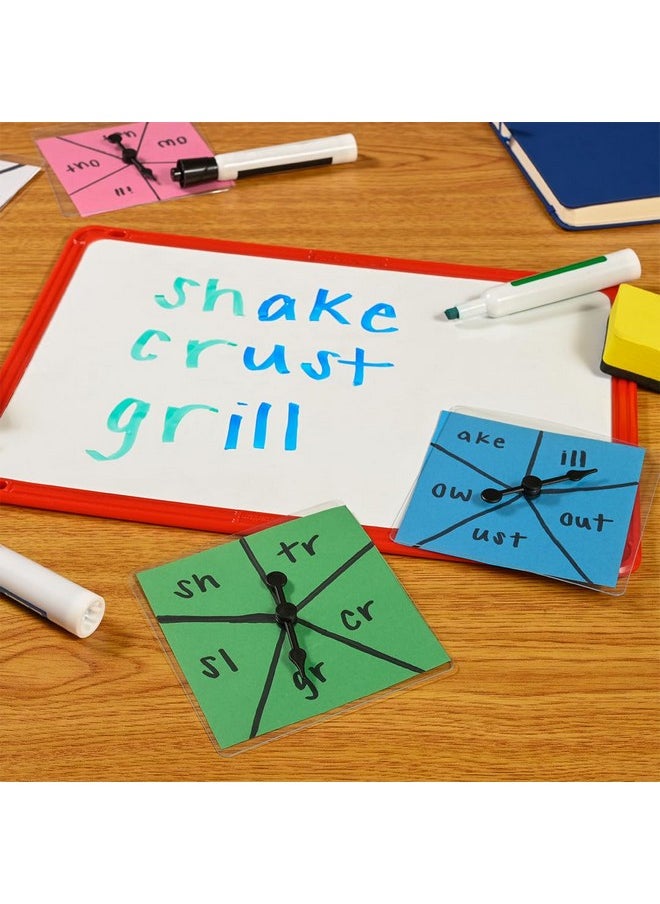 Learning Advantage LEARNING ADVANTAGE Transparent Spinners | Set of 5 | Math Game Spinner | Dry Erase Surface for Multiple Uses  - Image 2
