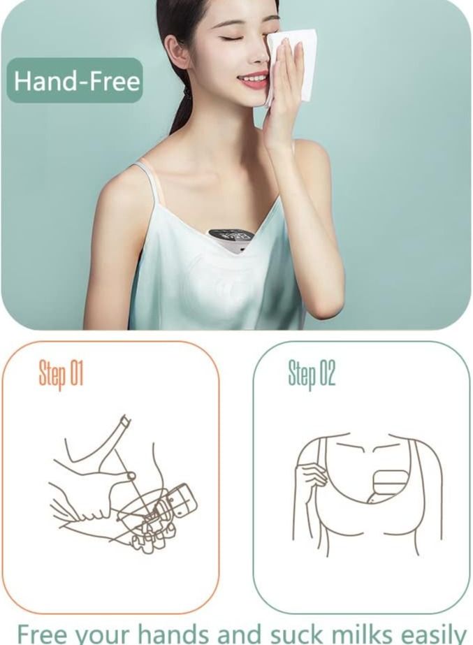 Portable breast pump, 3 modes 9-stage electric breast pump, low noise portable breast pump with LCD display and memory, pack of 1 - Image 4