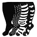 VOMFIT 4 Pairs Plus Size Compression Socks for Women Men Extra Wide Calf 2030 mmhg Knee High Compression Stockings for Circulation Swelling Support - Image 1