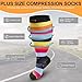 VOMFIT 4 Pairs Plus Size Compression Socks for Women Men Extra Wide Calf 2030 mmhg Knee High Compression Stockings for Circulation Swelling Support - Image 4