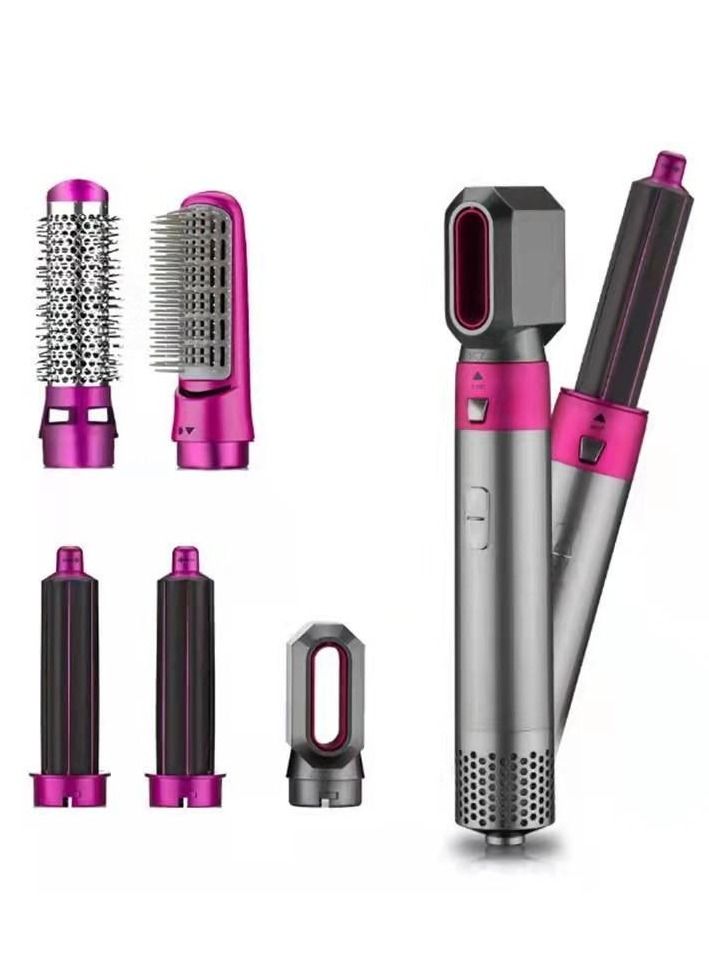 5 In 1 Hair Curler Rotating Hair Dryer Hair Straightener Comb Curling Brush 5 interchangeable barrels, 3 adjustable modes - Image 3