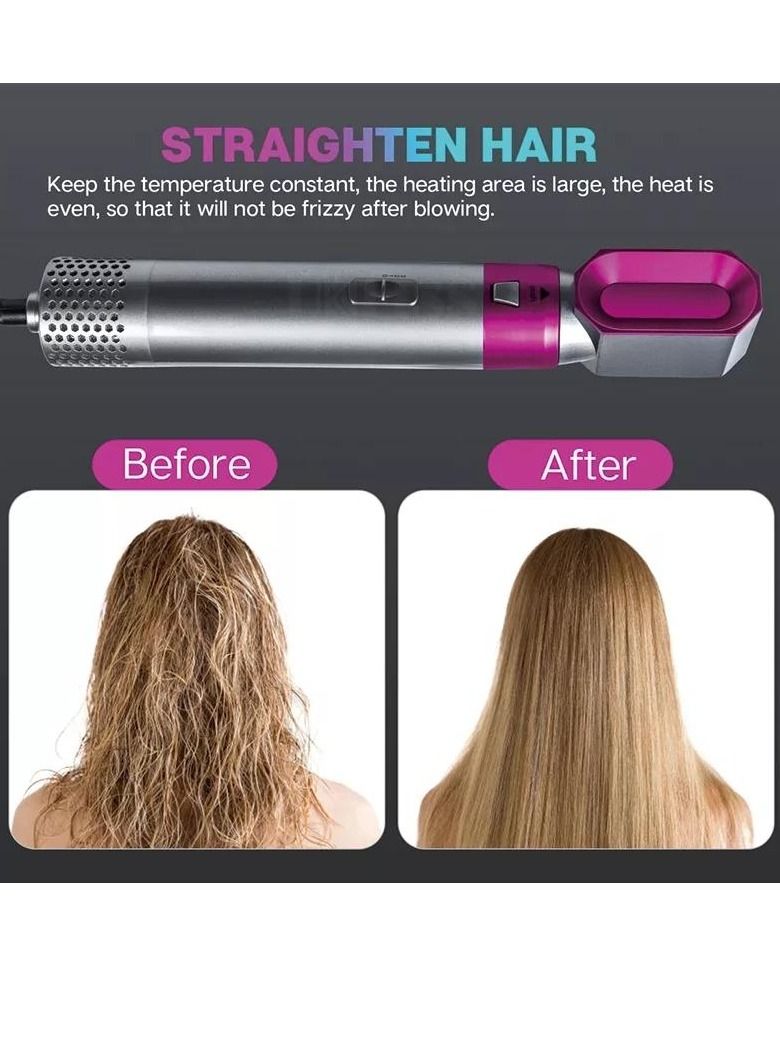 5 In 1 Hair Curler Rotating Hair Dryer Hair Straightener Comb Curling Brush 5 interchangeable barrels, 3 adjustable modes - Image 5