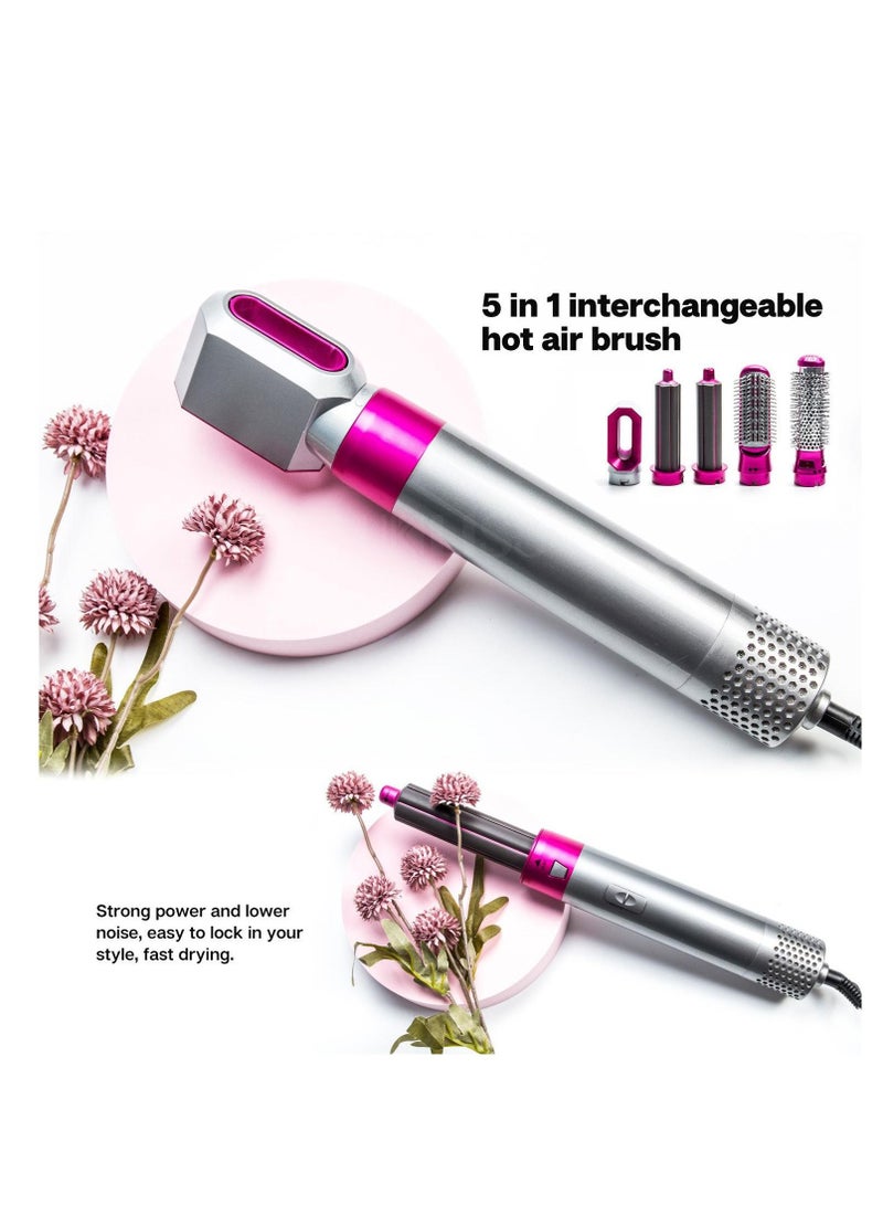 5 In 1 Hair Curler Rotating Hair Dryer Hair Straightener Comb Curling Brush 5 interchangeable barrels, 3 adjustable modes - Image 4