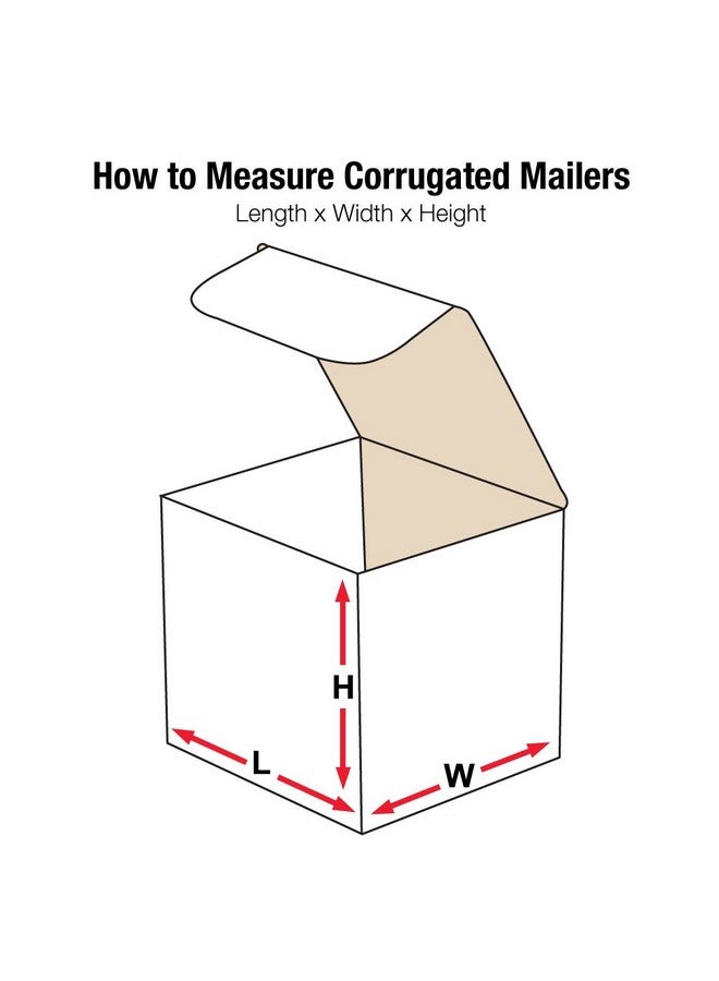 أفيديتي صناديق بريد من الورق المقوى المموج باللون الأبيض، مقاس 3 × 3 × 3 بوصات، عبوة من 50 صندوقًا، مقاومة للكسر، للشحن والإرسال والتخزين - Image 2