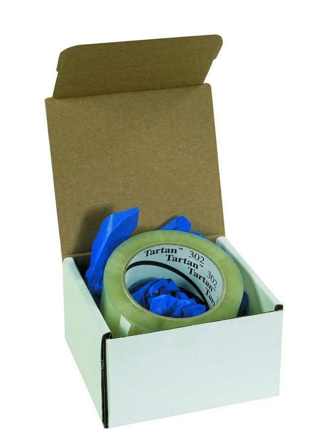 أفيديتي صناديق بريد من الورق المقوى المموج باللون الأبيض، مقاس 3 × 3 × 3 بوصات، عبوة من 50 صندوقًا، مقاومة للكسر، للشحن والإرسال والتخزين - Image 4