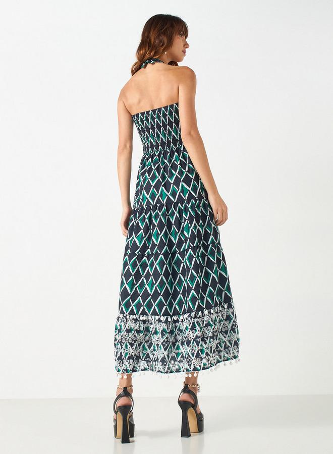 تواكستريمز فستان هالتر بتفاصيل كشكش وطبعات أزهار من تو إكستريمز - Image 3