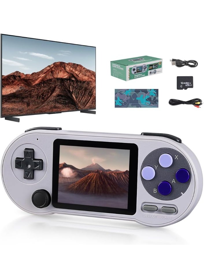 ELTRAZONE SF2000 Retro Handheld Game Console, 11000+ Built-in Games, 3.0 Inch IPS Display, Grey - Image 1