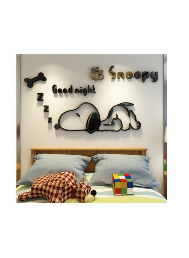 general 3D Cartoon Snoopy Wall Stickers for Kids Rooms Boys Gifts Through Wall Decals Home Decor Mural Multiple Specifications Available - Image 2