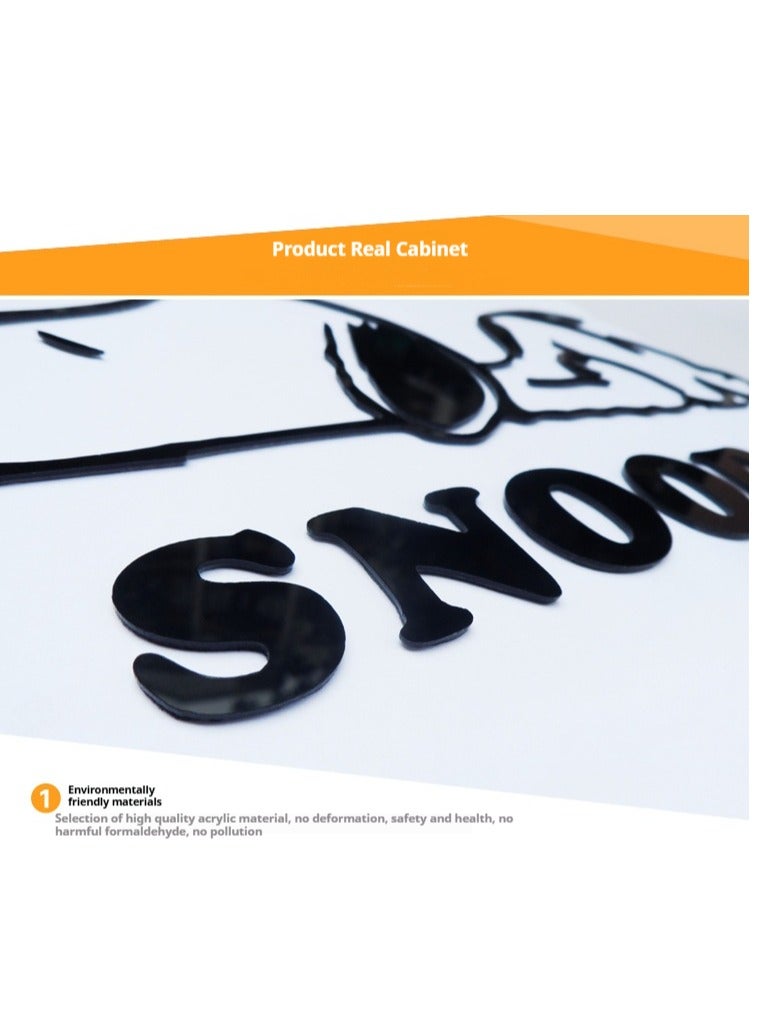 general 3D Cartoon Snoopy Wall Stickers for Kids Rooms Boys Gifts Through Wall Decals Home Decor Mural Multiple Specifications Available - Image 5