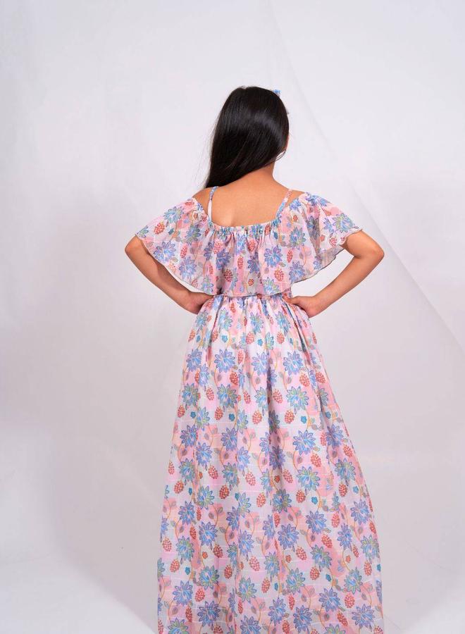 Maithili Printed A-Line Off Shoulder Maxi Dress - Image 4