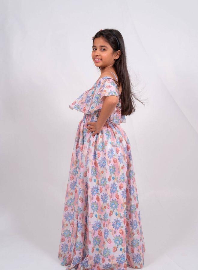 Maithili Printed A-Line Off Shoulder Maxi Dress - Image 2