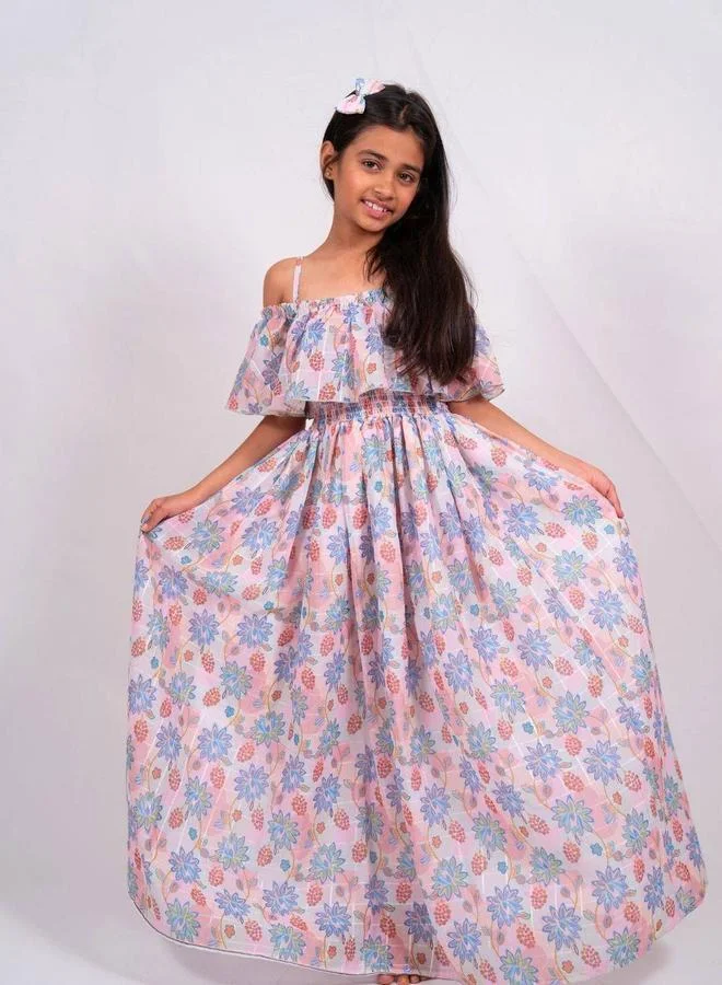 Maithili Maithili Printed A-Line Off Shoulder Maxi Dress