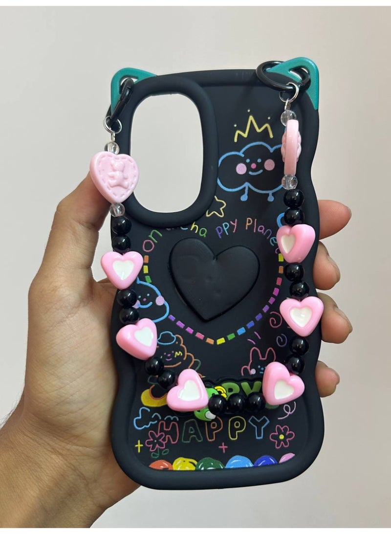 جراب خلفي بتصميم كرتوني جديد علي شكل قلب وعليه كلمه BABY متوافق مع هاتف سامسونج A56 - Image 2