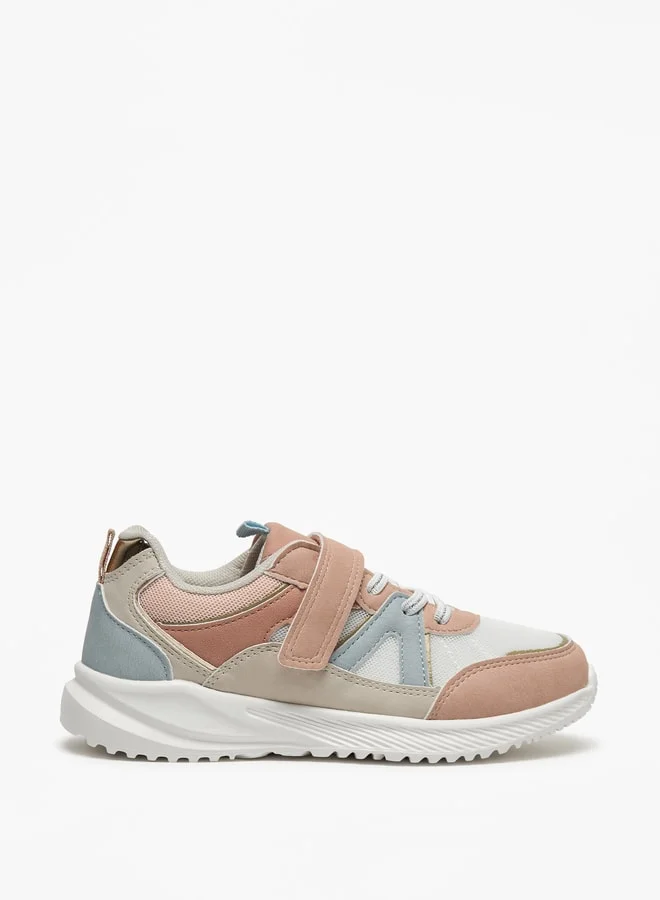فلورا بيلا من شو إكسبرس Panelled Sneakers with Hook and Loop Closure