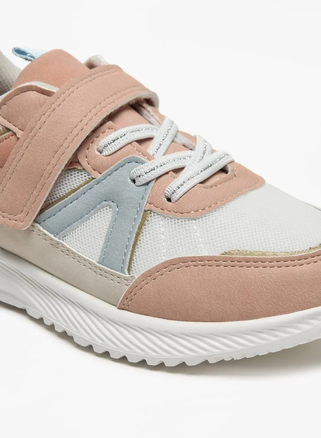 فلورا بيلا من شو إكسبرس Panelled Sneakers with Hook and Loop Closure