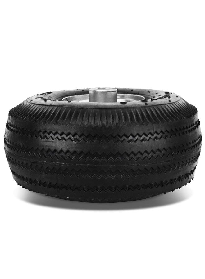 RRQ 10 Inch Pneumatic Wheel 4.10/3.50-4 Tire, 10" Pneumatic Wheels with 5/8" Bearings,2.2" Offset Hub for Garden Cart, Hand Truck, Lawn Cart, Mower (2 Pack) - Image 2