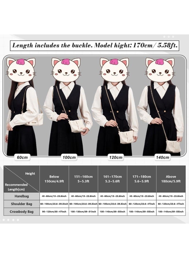 1 63 بوصة الحديد سلسلة مسطحة حزام يد سلاسل الملحقات محفظة الأشرطة الكتف عبر الجسم استبدال الأشرطة مع 2 قطعة أبازيم دوارة جونميتال - Image 4