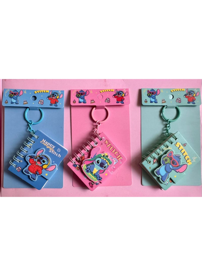 6 Pcs Stitch Mini Keychain Notebook for kids, Perfect for Goodie Bags & Gifts - Image 2