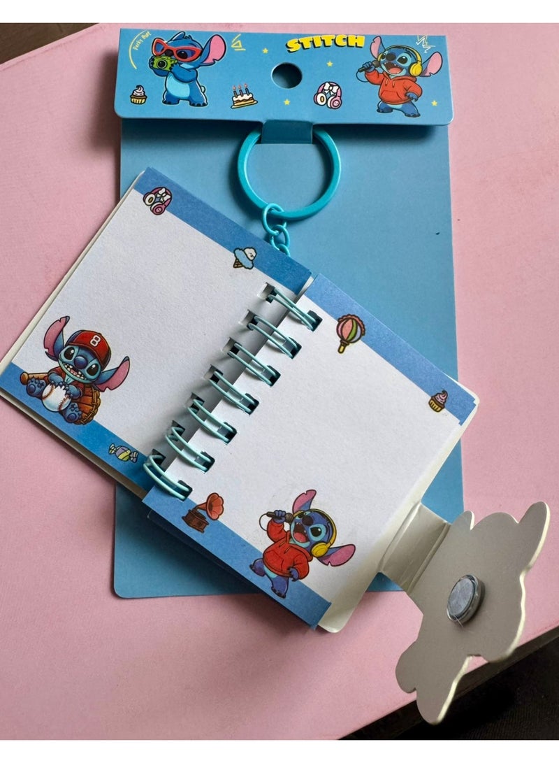 6 Pcs Stitch Mini Keychain Notebook for kids, Perfect for Goodie Bags & Gifts - Image 3