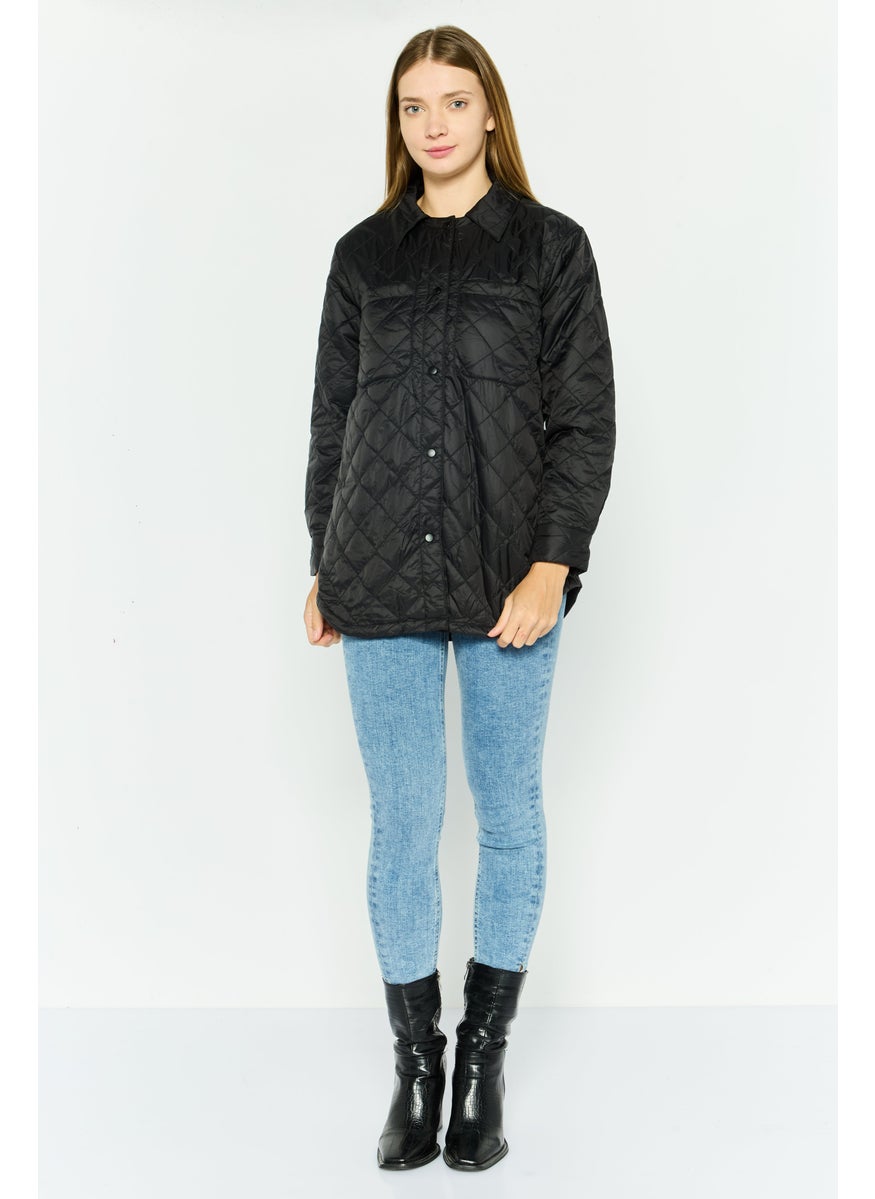 Women Long Sleeve Quilted Jacket, Black - pzsku/ZB1F7FF4DA6EF7ADD7824Z/45/_/1737642384/e4476212-9563-4110-9808-7dcb1dcfac51