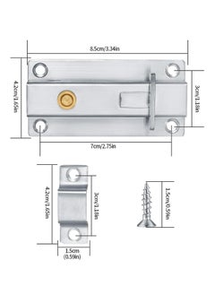 Y&D 4 Inch Door Locks PCS Garden Gate Stainless Steel Latches Bolt Lock Latch Barrel Sliding with Padlock Hole for Wooden Gates Shed  - Image 4