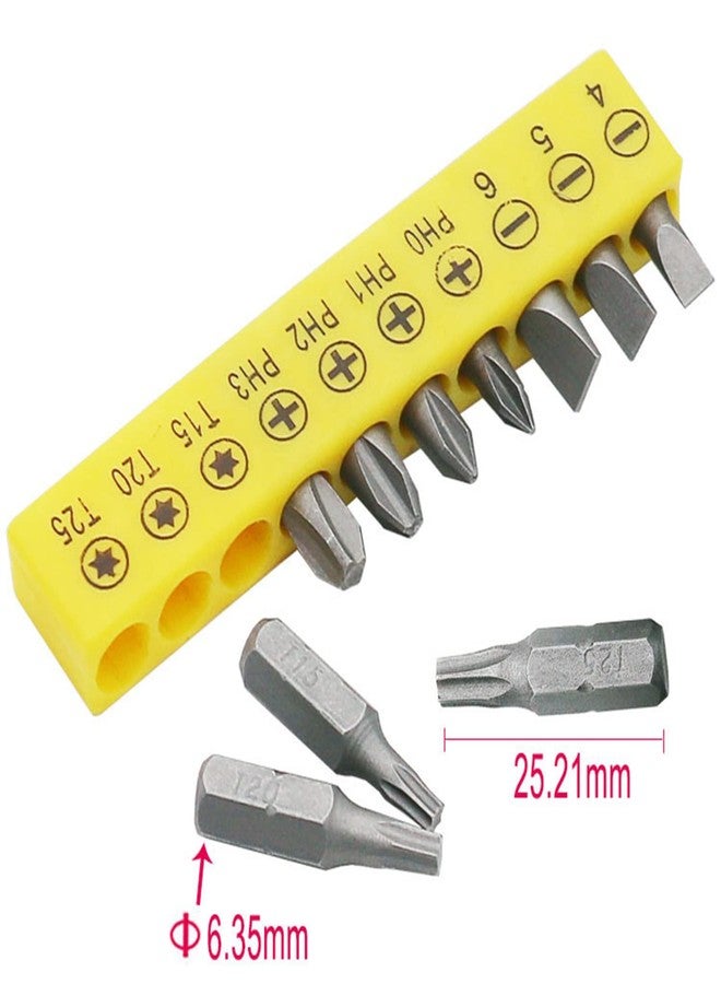 Cuifati L-Shaped Wrench,L-Shape 1/4 Inch Hex Socket Wrench Double Head with Various Screwdriver Bits Hand Tool,Double-headed L-shaped Socket Wrench Extension Handle Screwdriver - Image 3