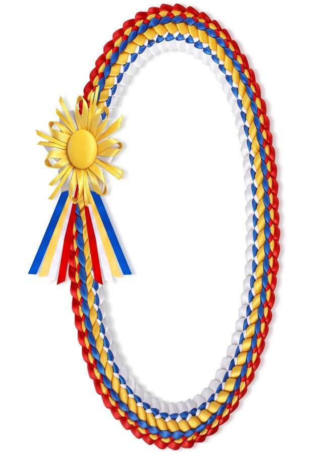 Gosodeny 48" Philippines Graduation Leis Graduation Ribbon Lei Class of 2026 Graduation Braided Necklace Handmade Filipino Congrats Graduation Gift Graduates Lei for College Student School Grad Party Supplies - Image 1
