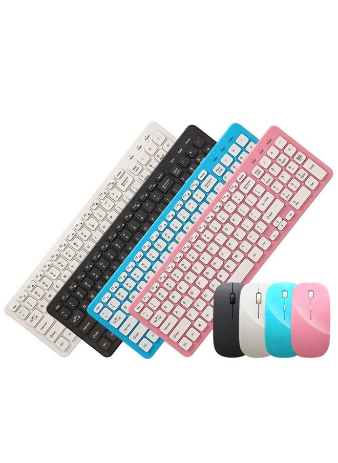MLD-568 Office Gaming Mute Wireless Mouse Keyboard Set(Blue)