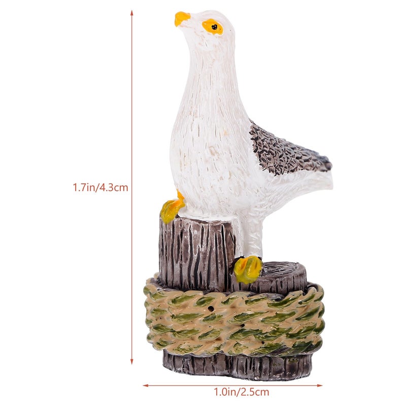 4PCS Resin Seagull Bird Figurines Coastal Garden Sculpture Outdoor Home Decor - Image 3