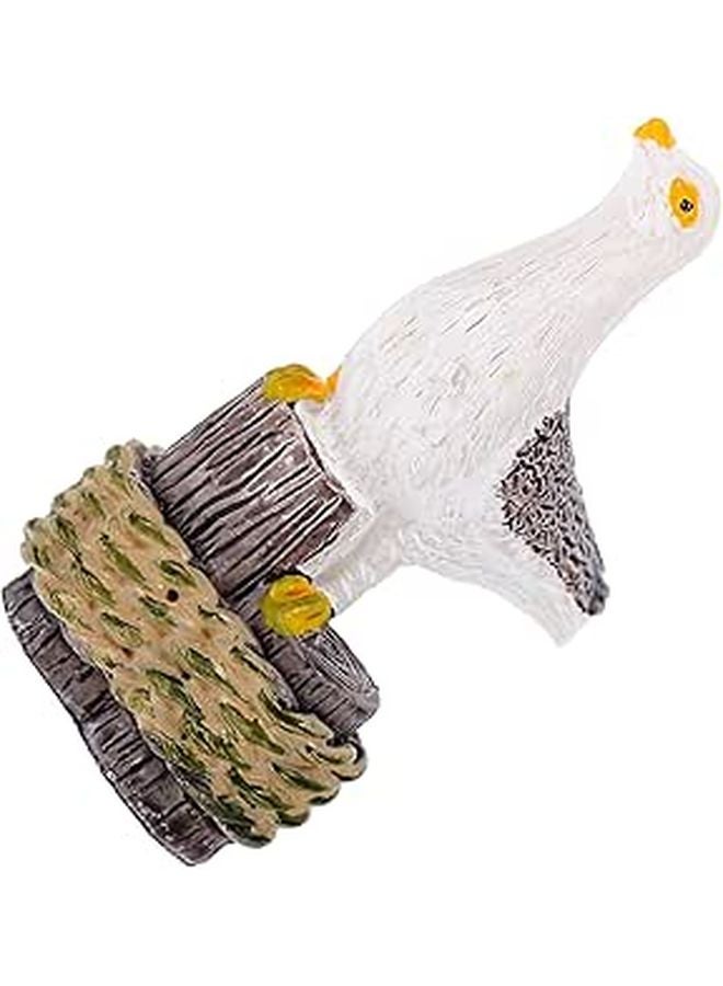 4PCS Resin Seagull Bird Figurines Coastal Garden Sculpture Outdoor Home Decor - Image 1