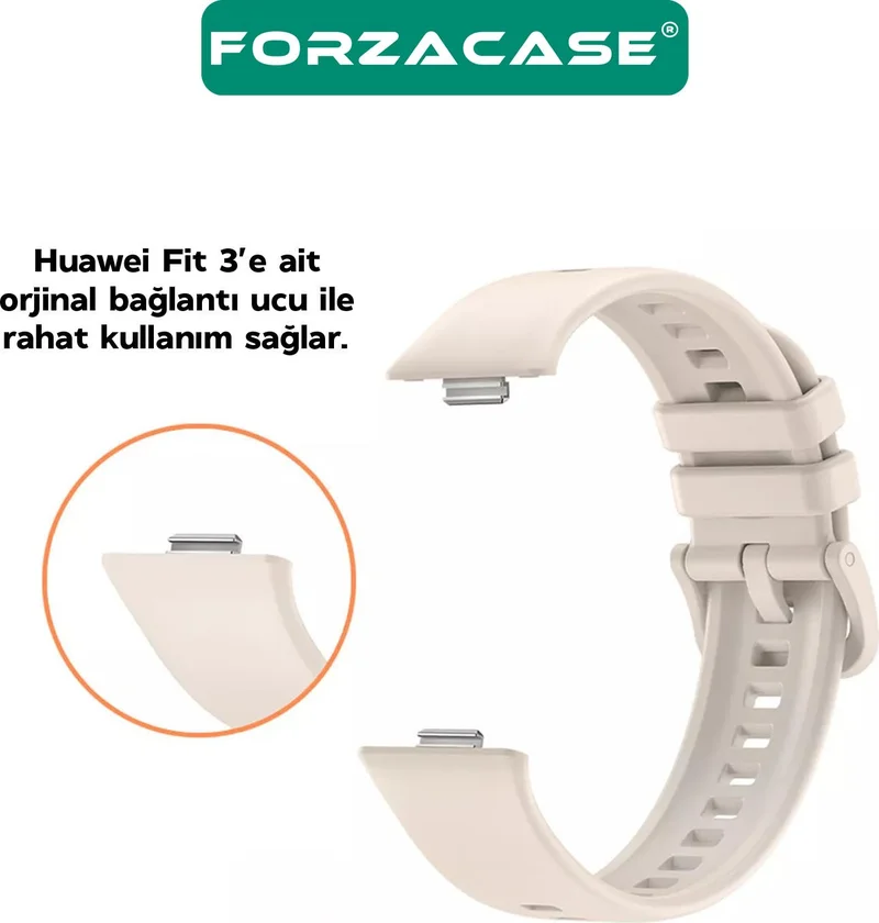 Forzacase Silicone Band Strap with Buckle Compatible with Huawei Fit 3 - FC635