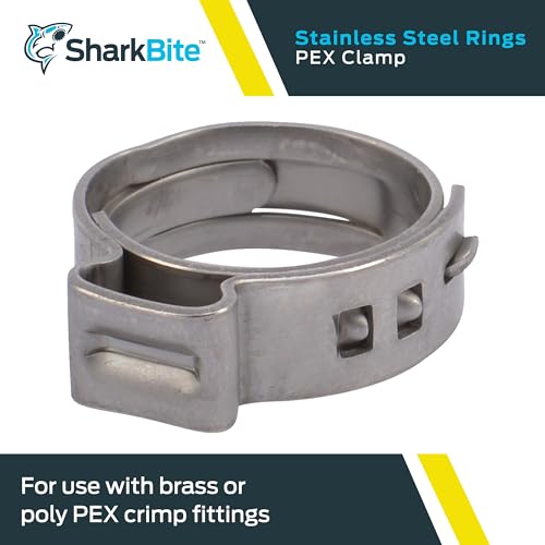 SharkBite 1/2 Inch Clamp Ring, Stainless Steel Plumbing Fitting, PEX Pipe, PE-RT, UC953A - Image 2