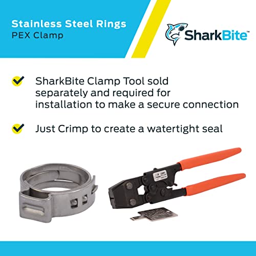 SharkBite 1/2 Inch Clamp Ring, Stainless Steel Plumbing Fitting, PEX Pipe, PE-RT, UC953A - Image 4