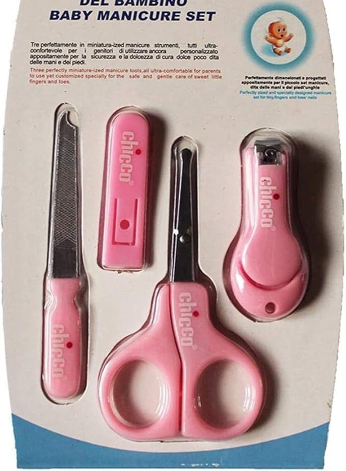 شيكو طقم باديكير للاطفال من شيكو - مقص ومبرد وقصاصة اظافر - وردي - Image 2