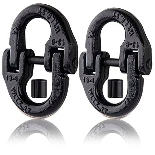 9TH SHOP Hammerlock Safety Chain Connector, 1/2 Hammerlock Coupling Link, Tow Hitch Safety Chain Hammerlock Connector Link, 1/2 Inch Tow Hitch Safety Chain Connector Link Hammerlock Grade 80, 12000 Lbs Loading - Image 1