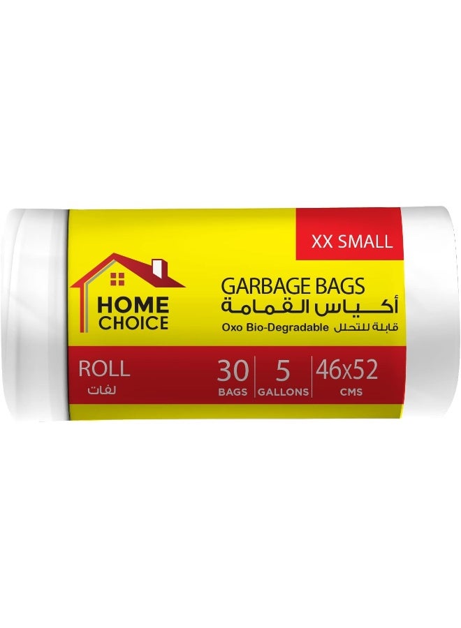 HOME CHOICE 5 Gallons, Bio-degradable Garbage Bags Roll, Size 46*52 cm, Pack of 30 Trash Bags, Bin Liners  - Image 2