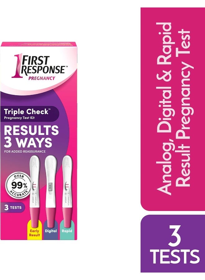 FIRST RESPONSE Triple Check Pregnancy Test Kit, 3 Test - Image 3