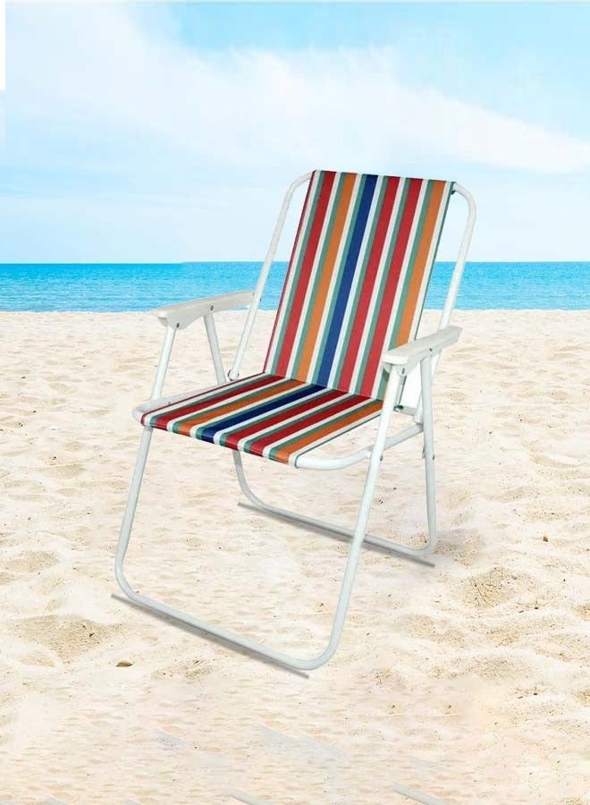 كادي ون كرسي محمول كبير كرسي شاطئ خفيف الوزن يدعم حتى 100كغم كراسي الحديقة للاستخدام الخارجي 25x59x50سم - Image 2